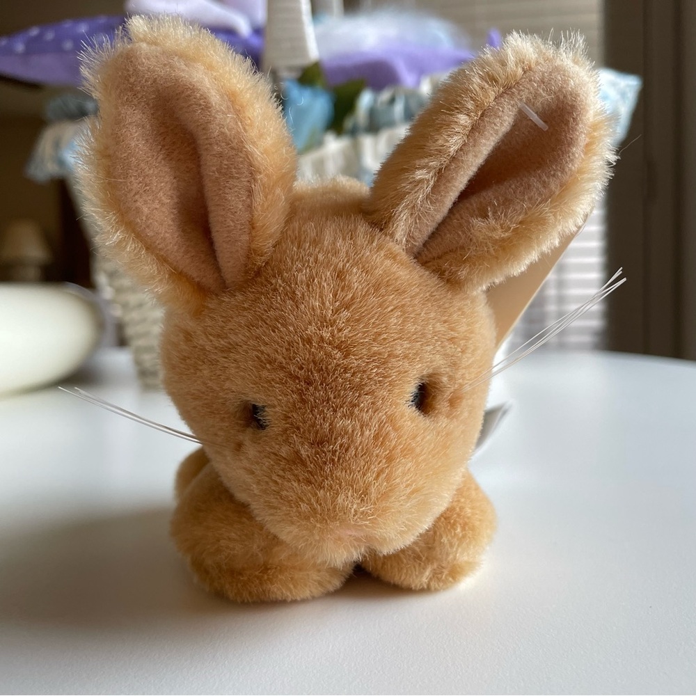Vintage NWT Russ Caress Soft Pets Bunny Rabbit “Whiskers” Stuffed Animal VTG
